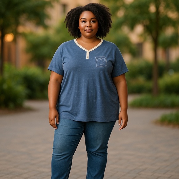 Disney Tops - Disney Blue and White Oversized Relaxed T-Shirt